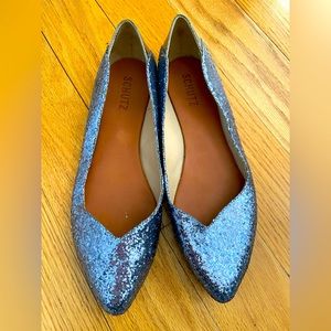 Schutz sparkle flats. Size 9 (eur 40)